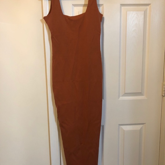Nasty Gal Square Midi Dress with Slit. - Picture 1 of 3
